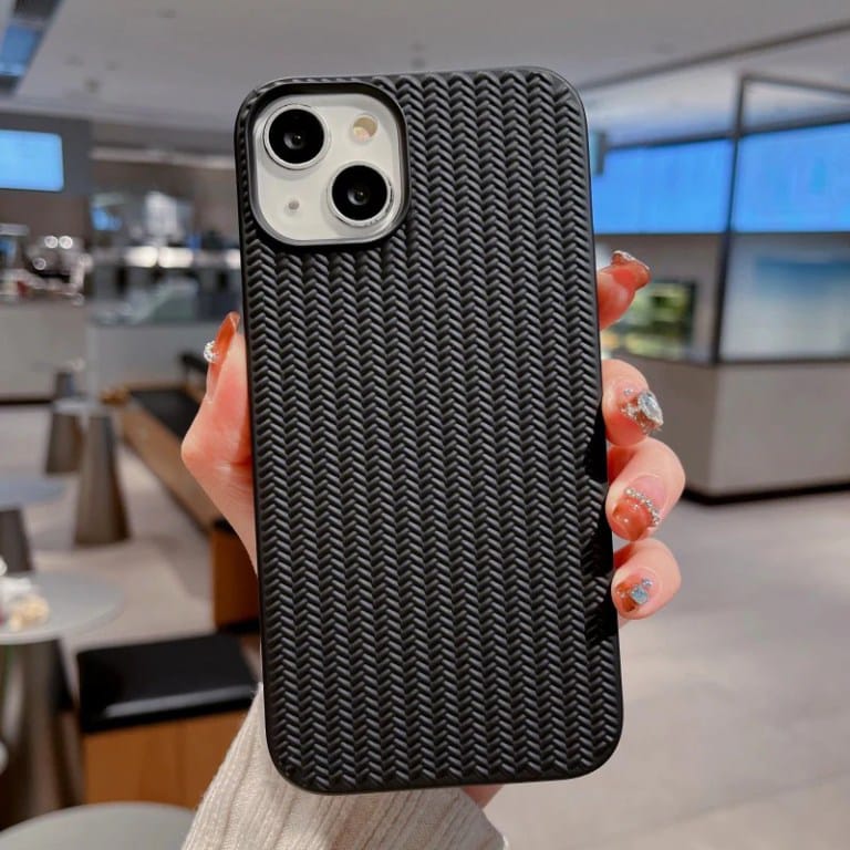 Zyntra™ Premium Braided Weave Pattern Soft Silicone Case for iPhone