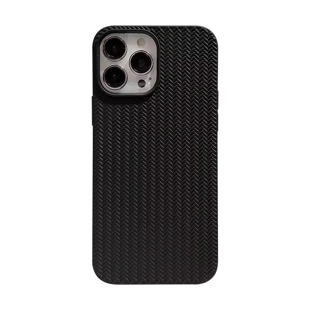 Zyntra™ Premium Braided Weave Pattern Soft Silicone Case for iPhone