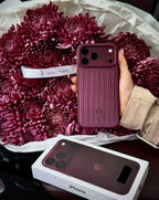 Zyntra™ Rimowa Style Aluminum Groove Matte Luggage Case for iPhone