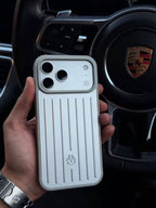 Zyntra™ Rimowa Style Aluminum Groove Matte Luggage Case for iPhone