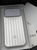 Zyntra™ Rimowa Style Aluminum Groove Matte Luggage Case for iPhone