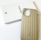 Zyntra™ Rimowa Style Aluminum Groove Matte Luggage Case for iPhone