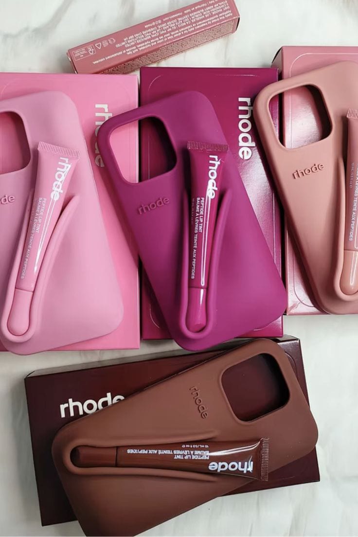 Zyntra™ Rhode Style Silicone Lip Tint Holder Phone Case for iPhone