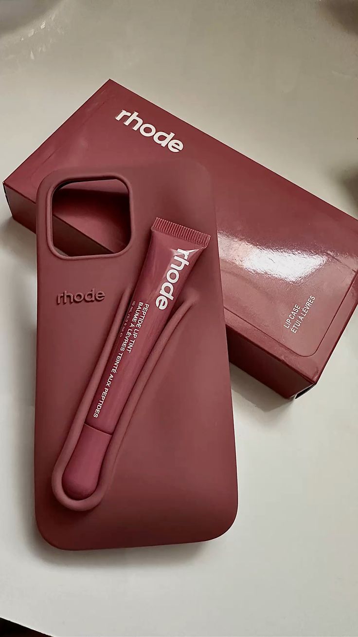 Zyntra™ Rhode Style Silicone Lip Tint Holder Phone Case for iPhone