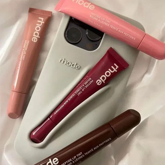 Zyntra™ Rhode Style Silicone Lip Tint Holder Phone Case for iPhone