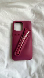 Zyntra™ Rhode Style Silicone Lip Tint Holder Phone Case for iPhone